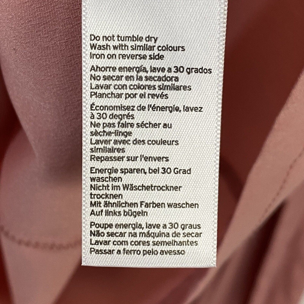 TOPSHOP Women's Top Size 10 Pink Long Sleeve V-Neck Blouse - Picture 6 of 11